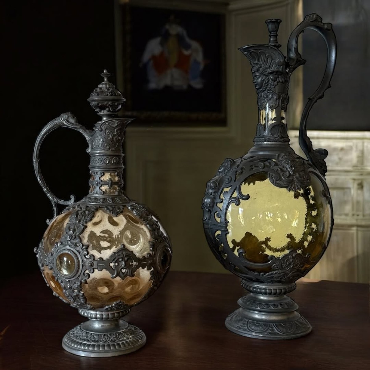 Alman Antika Zinn Karaflar