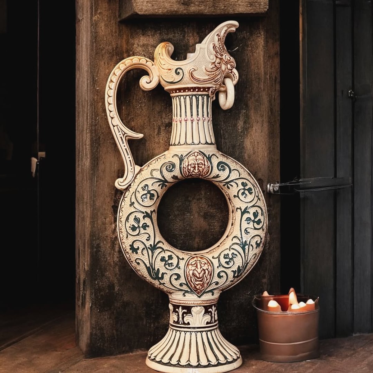 1900 Başları Doğu Alman Seramik Karaf