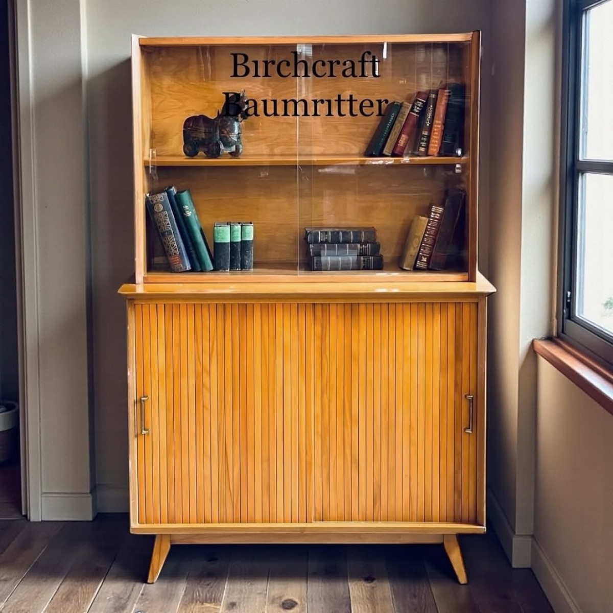 1960’lar Baumritter imzalı, storlu Mid-Century Modern büfe.