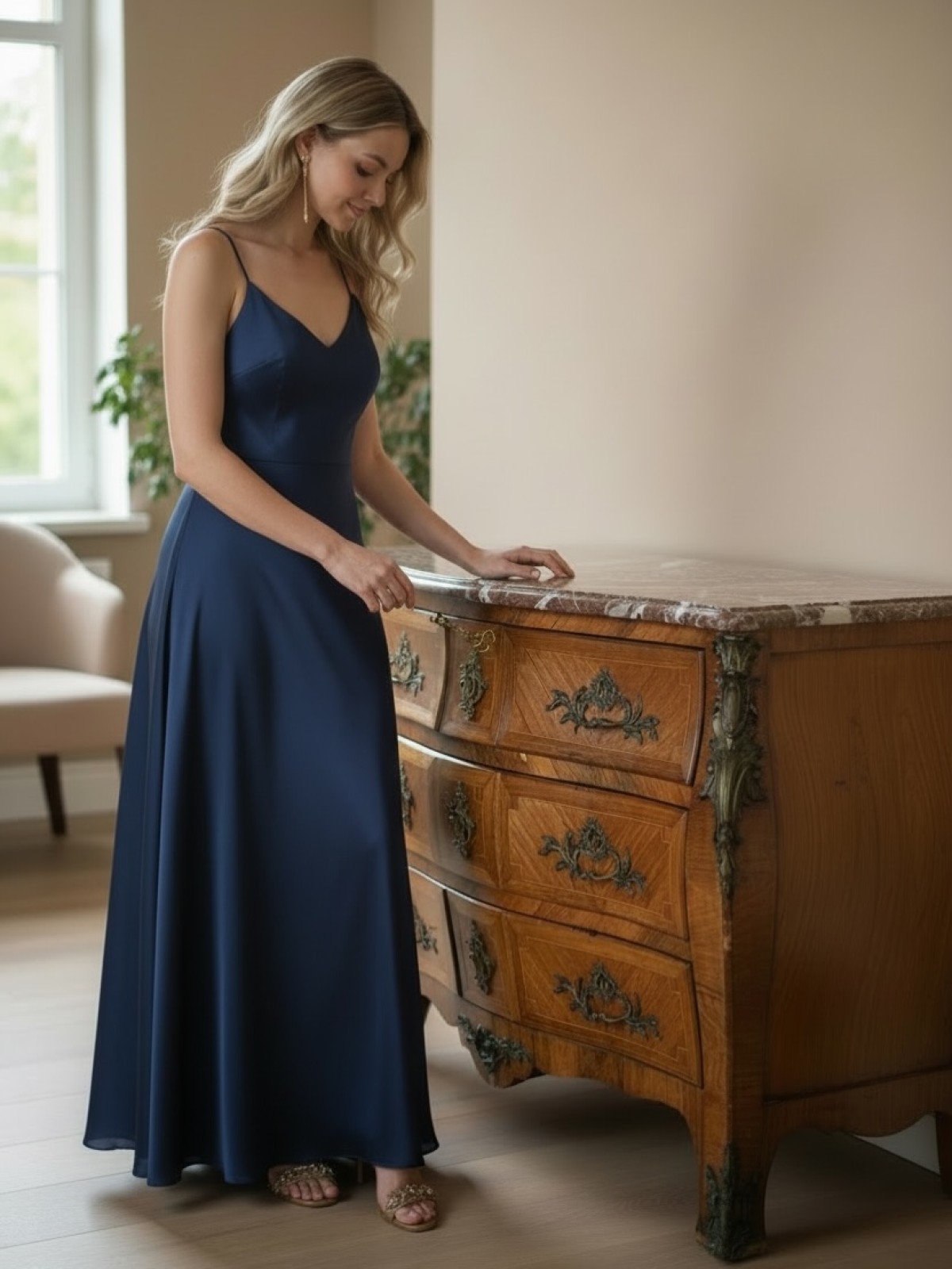 1940’lar Fransız Louis XV Tarzı Papel Ceviz Bahü