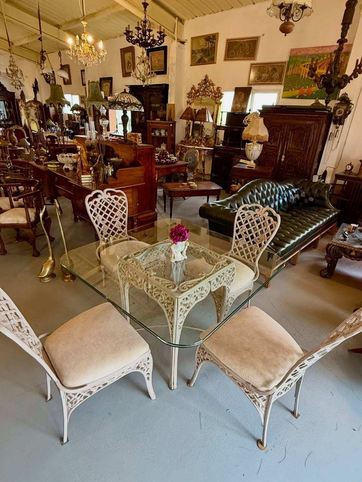 Amerikan ferforje masa takımı