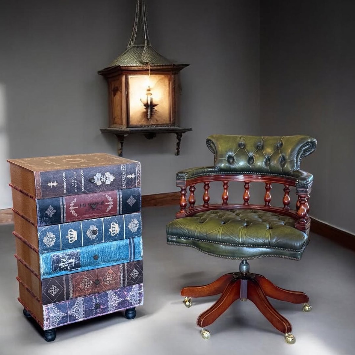 1960’lar İngiliz Chesterfield Kaptan Koltuğu