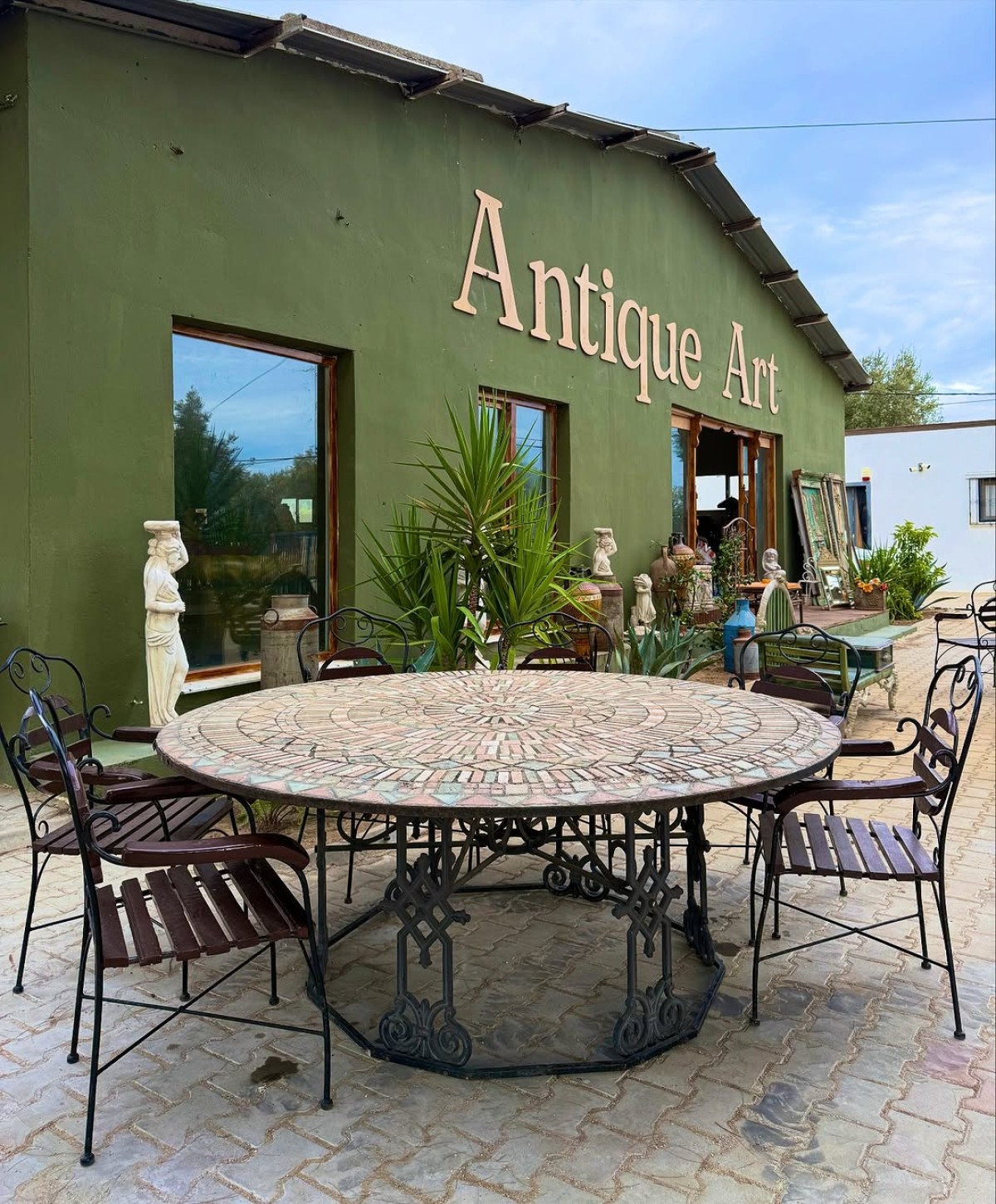 Fransız ferforje bahçe masası takımı